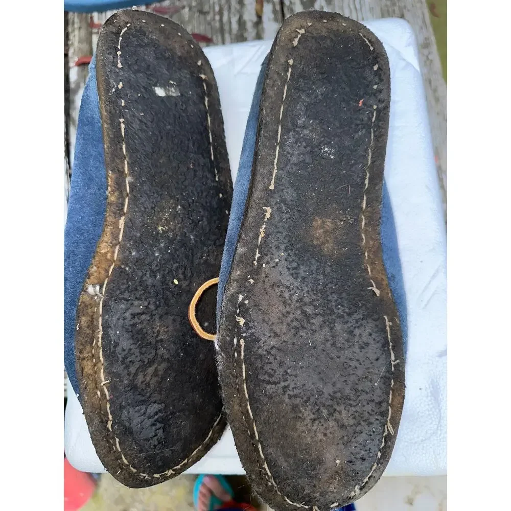 NAVY SUEDE EASTLAND MERRIMAC 1955 CAMP MOCCASINS 12